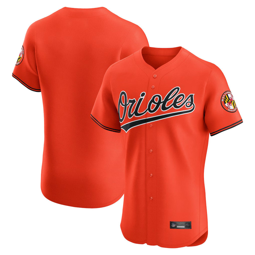 Trusc B.Orioles Orange Limited Elite Home Game Blank Player Stitched Jerseys
