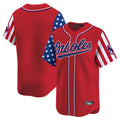 Trusc B.Orioles Red Independence Day Vapor Premier Limited Home Game Blank Player Stitched Jerseys