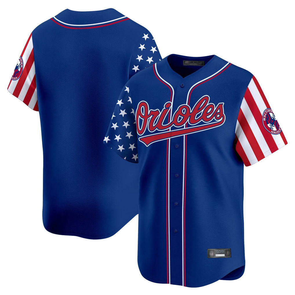 Trusc B.Orioles Royal Independence Day Vapor Premier Limited Home Game Blank Player Stitched Jerseys