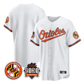 Trusc B.Orioles White 30th Anniversary of 2131 Home Game Blank Player Stitched Jerseys