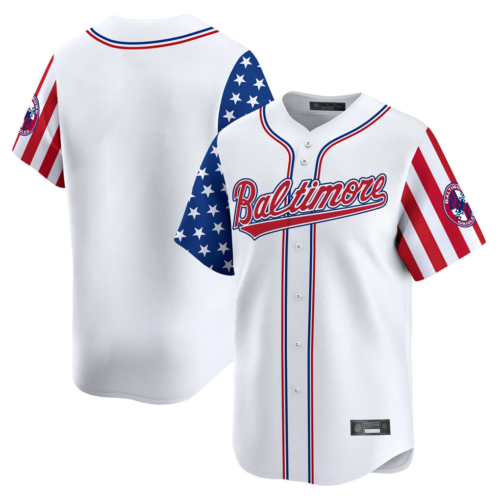 Trusc B.Orioles White Independence Day Vapor Premier Limited Home Game Blank Player Stitched Jerseys