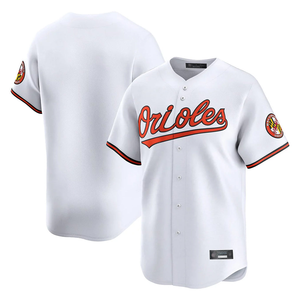 Trusc B.Orioles White Limited Home Game Blank Player Stitched Jerseys