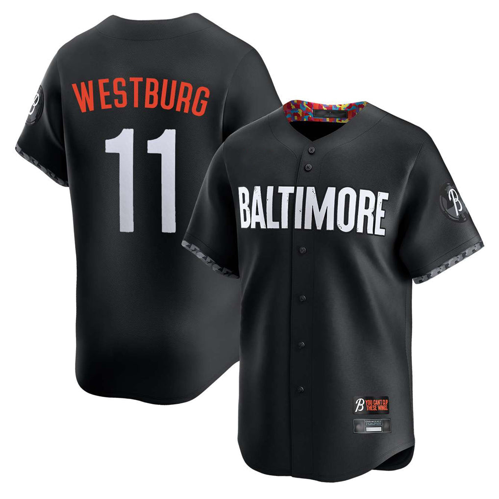 Trusc B.Orioles #11 Jordan Westburg Player Black City Connect Limited Home Game Stitched Jerseys