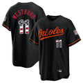 Trusc B.Orioles #11 Jordan Westburg Player Black USA 250 Fourth of July Home Game Stitched Jerseys
