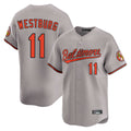 Trusc B.Orioles #11 Jordan Westburg Player Gray Limited Home Game Stitched Jerseys