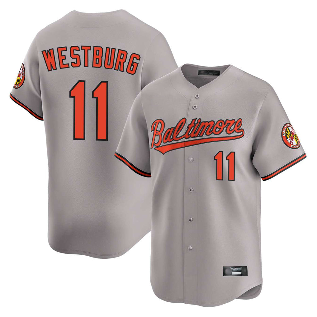 Trusc B.Orioles #11 Jordan Westburg Player Gray Limited Home Game Stitched Jerseys