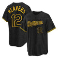 Trusc B.Orioles #12 Dylan Beavers Player Black Snake Skin City Home Game Stitched Jerseys