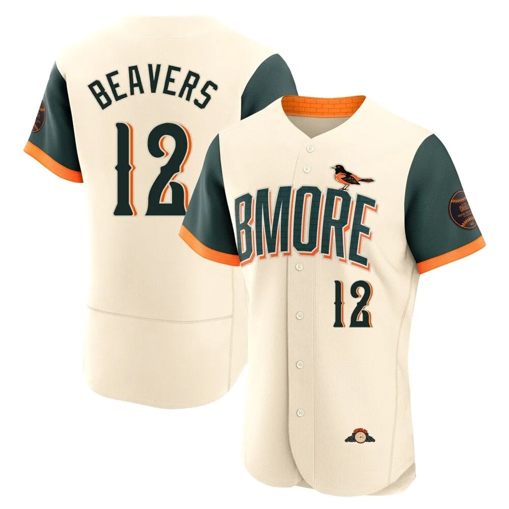Trusc B.Orioles #12 Dylan Beavers Player Cream 2026 City Connect Limited Elite Home Game Stitched Jerseys