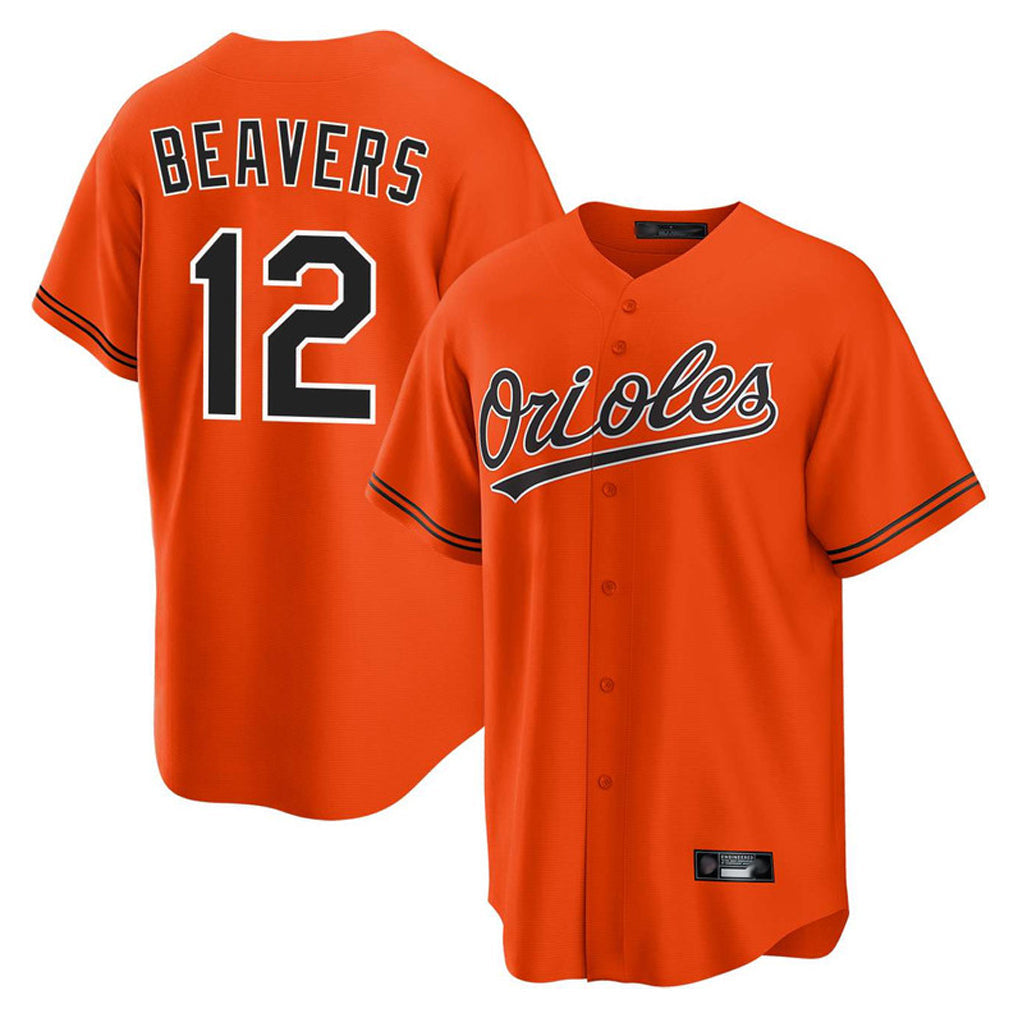 Trusc B.Orioles #12 Dylan Beavers Player Orange Home Game Stitched Jerseys