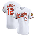 Trusc B.Orioles #12 Dylan Beavers Player White Limited Elite Home Game Stitched Jerseys