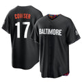Trusc B.Orioles #17 Colton Cowser Player Black City Connect Home Game Stitched Jerseys