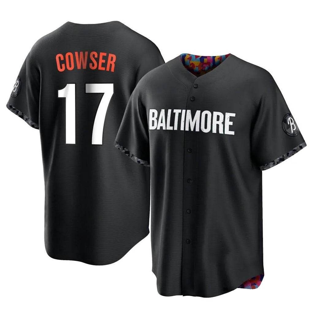 Trusc B.Orioles #17 Colton Cowser Player Black City Connect Home Game Stitched Jerseys