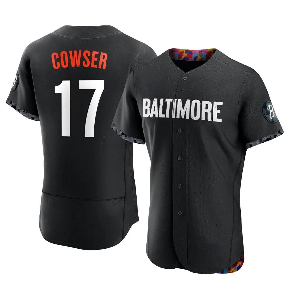 Trusc B.Orioles #17 Colton Cowser Player Black City Connect Limited Elite Home Game Stitched Jerseys