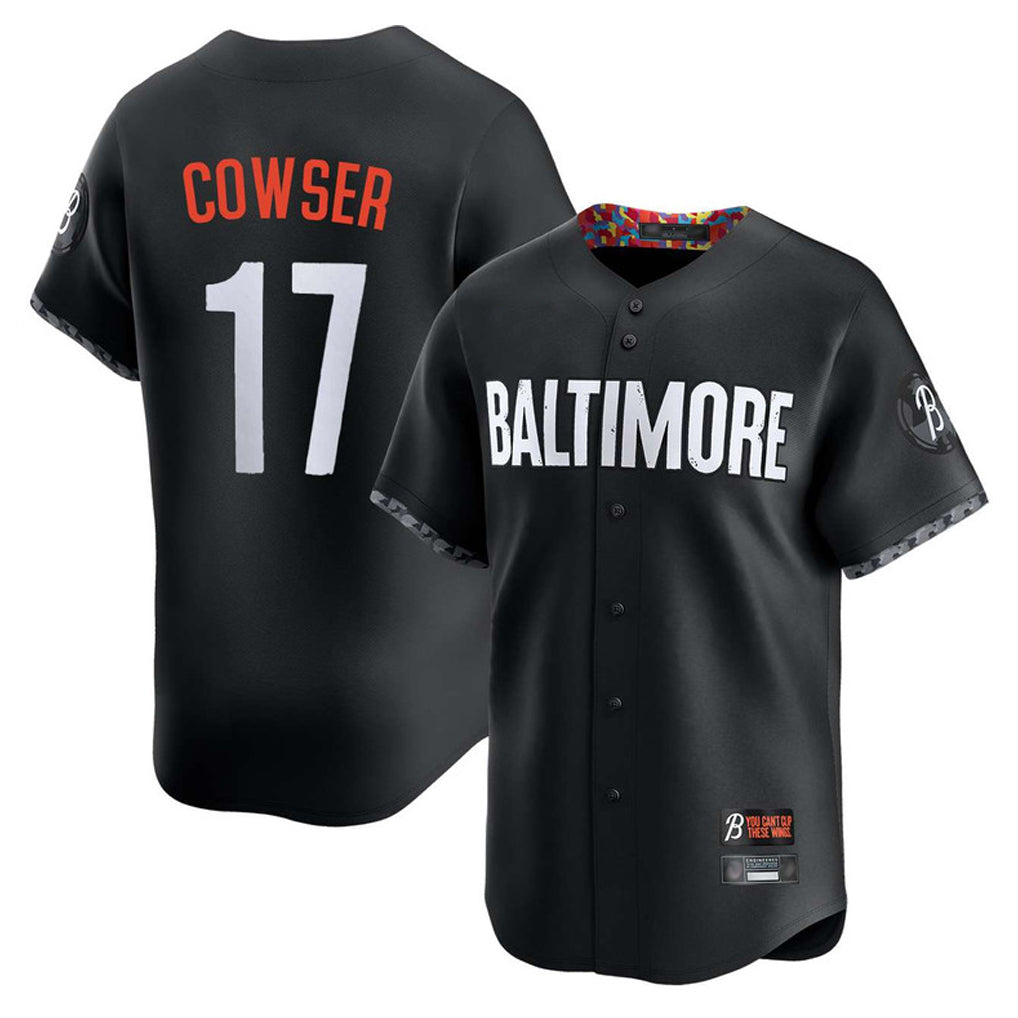 Trusc B.Orioles #17 Colton Cowser Player Black City Connect Limited Home Game Stitched Jerseys