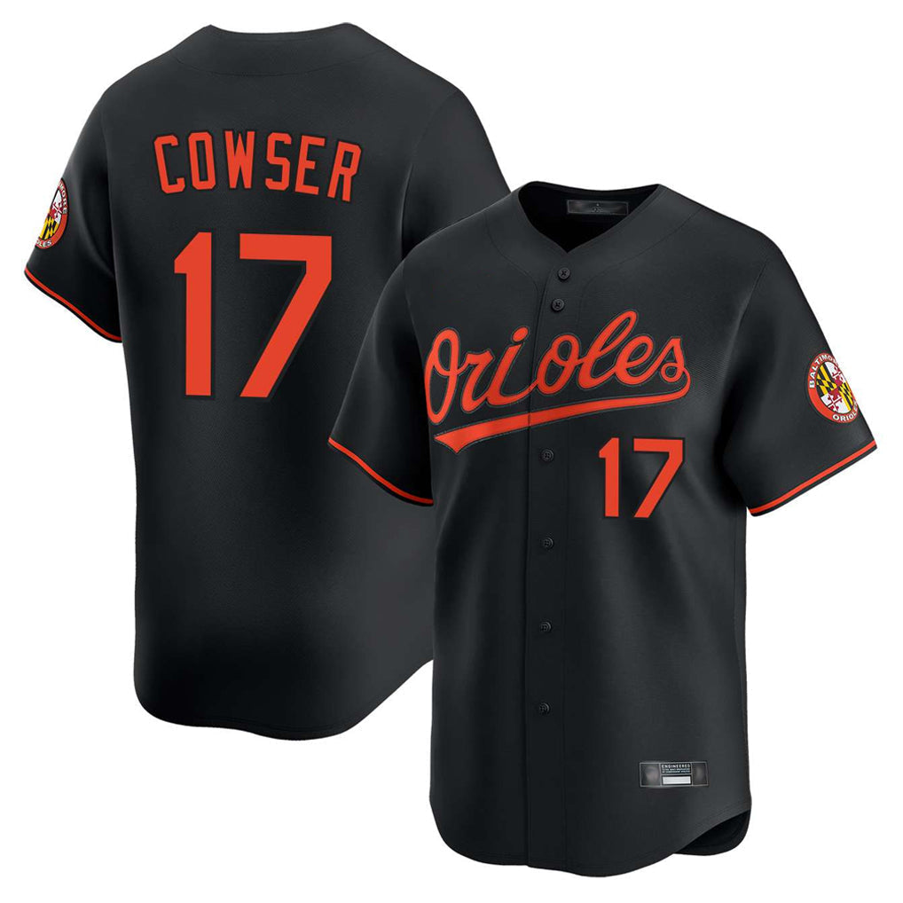 Trusc B.Orioles #17 Colton Cowser Player Black Limited Home Game Stitched Jerseys