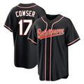 Trusc B.Orioles #17 Colton Cowser Player Black Out Home Game Stitched Jerseys