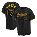 Trusc B.Orioles #17 Colton Cowser Player Black Snake Skin City Home Game Stitched Jerseys