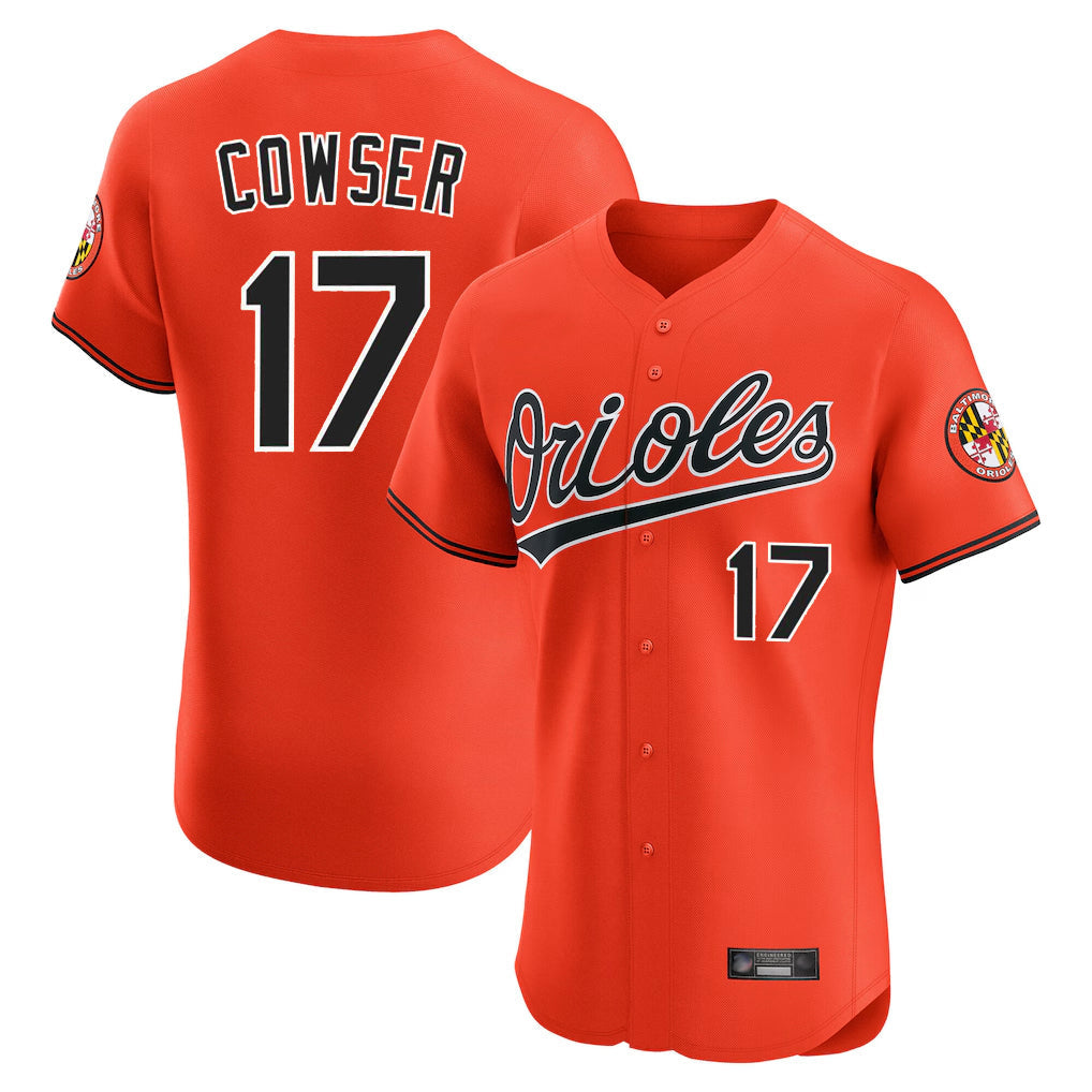 Trusc B.Orioles #17 Colton Cowser Player Orange Limited Elite Home Game Stitched Jerseys
