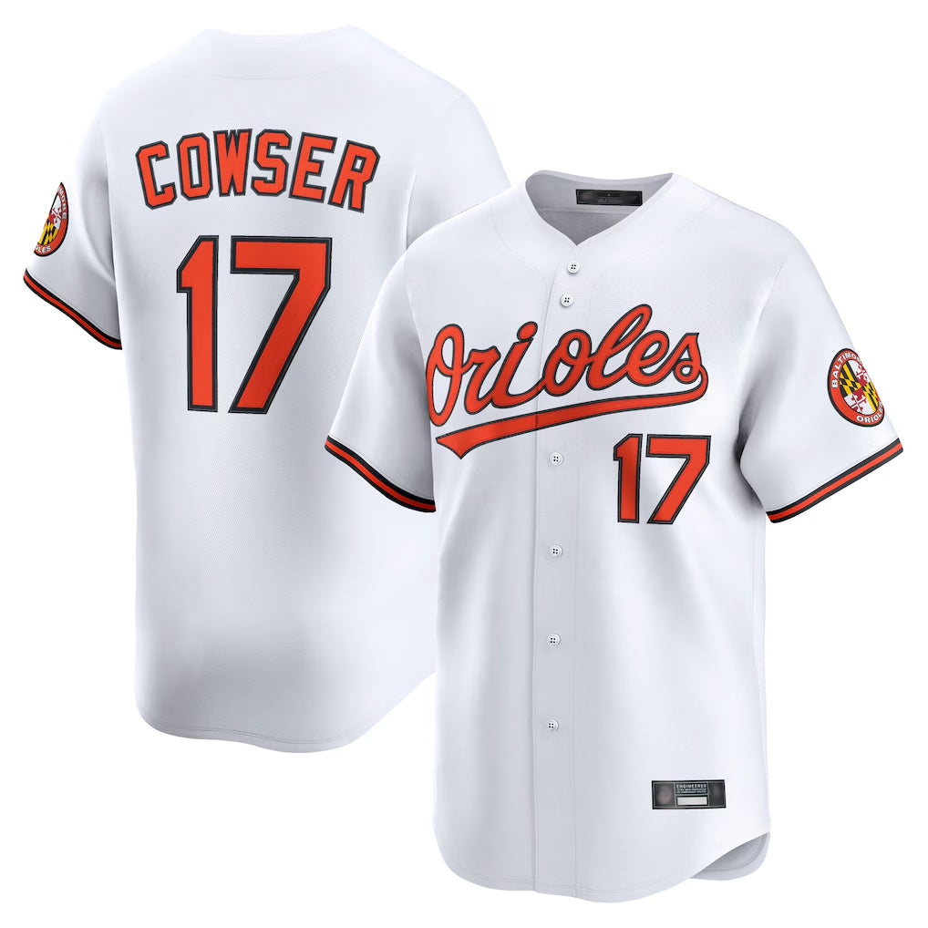 Trusc B.Orioles #17 Colton Cowser Player White Limited Home Game Stitched Jerseys