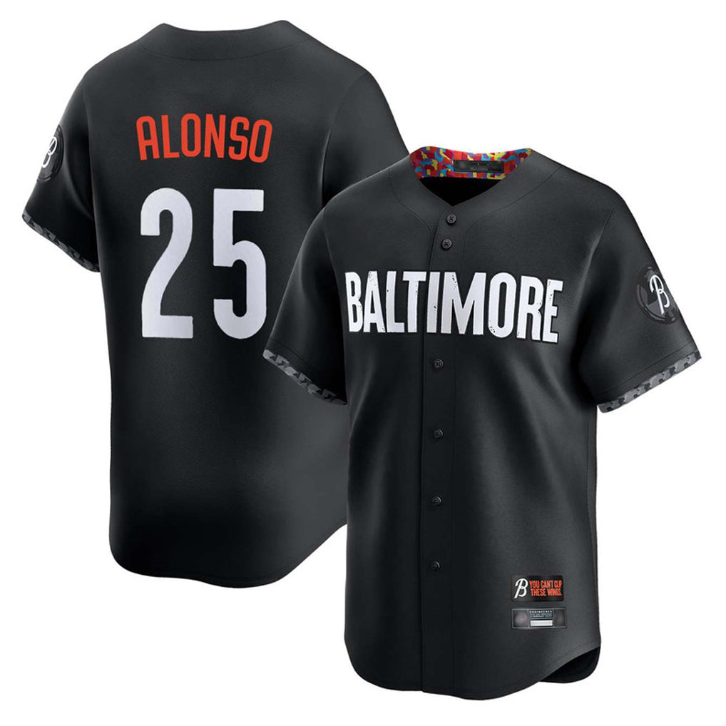 Trusc B.Orioles #25 Pete Alonso Player Black City Connect Limited Home Game Stitched Jerseys