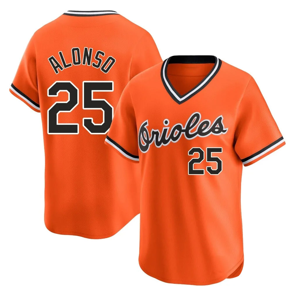 Trusc B.Orioles #25 Pete Alonso Player Orange T-shirt Limited Home Game Stitched Jerseys