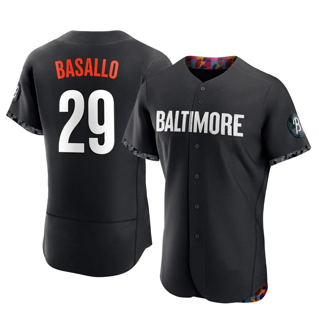 Trusc B.Orioles #29 Samuel Basallo Player Black City Connect Limited Elite Home Game Stitched Jerseys