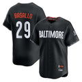 Trusc B.Orioles #29 Samuel Basallo Player Black City Connect Limited Home Game Stitched Jerseys