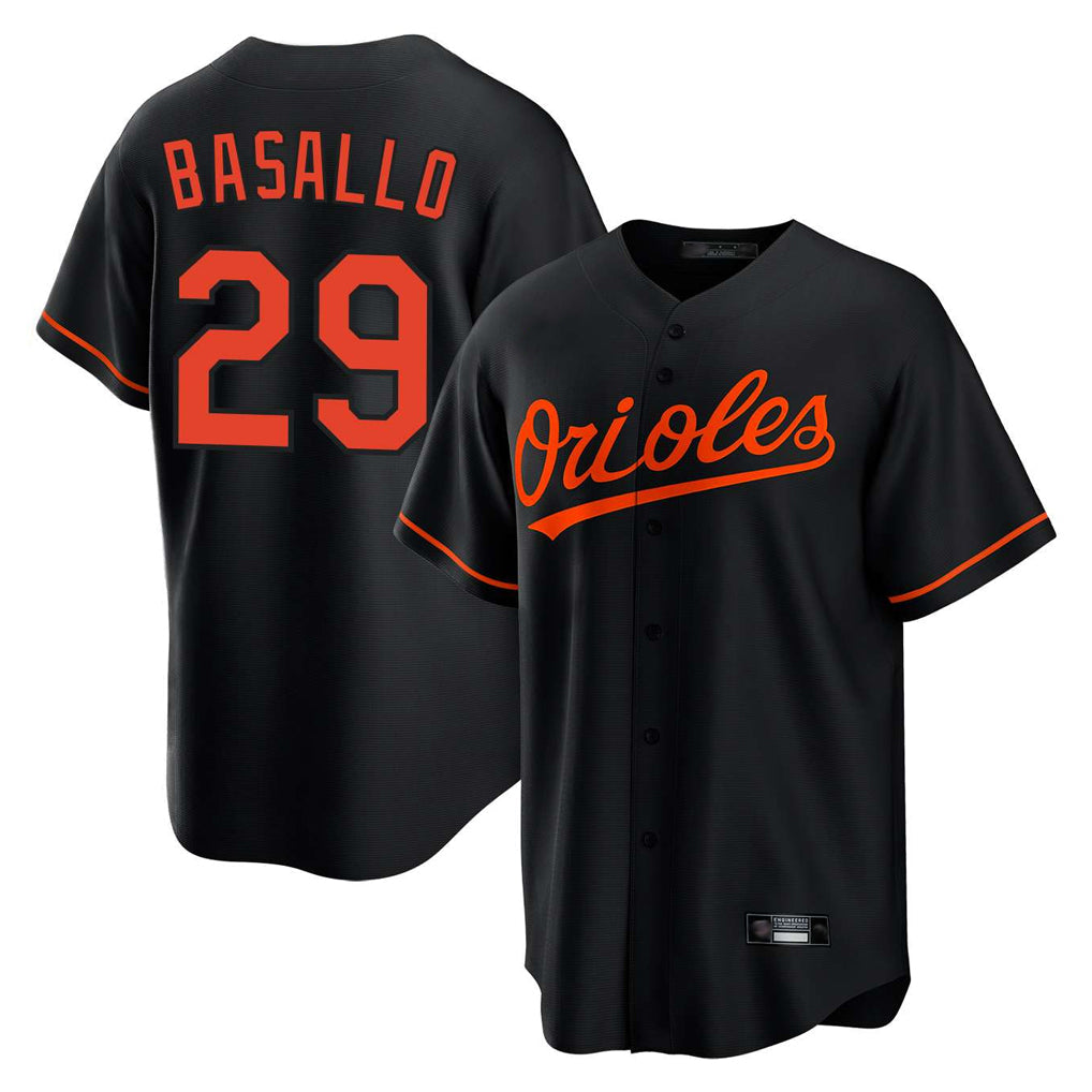 Trusc B.Orioles #29 Samuel Basallo Player Black Home Game Stitched Jerseys