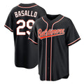 Trusc B.Orioles #29 Samuel Basallo Player Black Out Home Game Stitched Jerseys