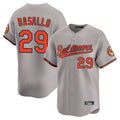 Trusc B.Orioles #29 Samuel Basallo Player Gray Limited Home Game Stitched Jerseys