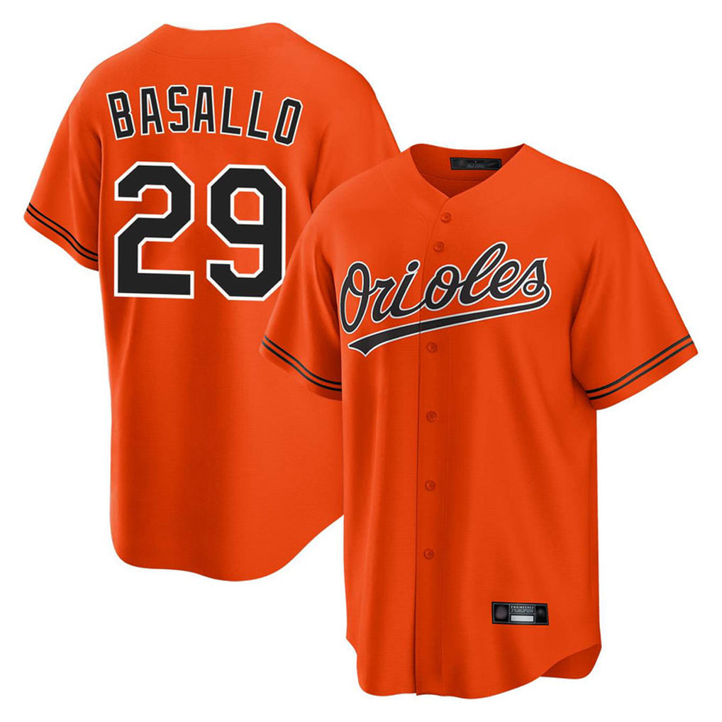 Trusc B.Orioles #29 Samuel Basallo Player Orange Home Game Stitched Jerseys