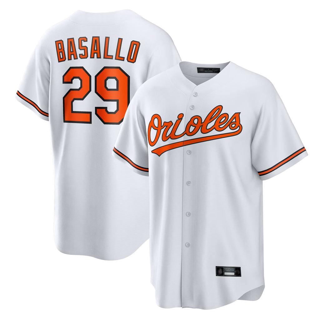 Trusc B.Orioles #29 Samuel Basallo Player White Home Game Stitched Jerseys