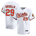 Trusc B.Orioles #29 Samuel Basallo Player White Limited Home Game Stitched Jerseys