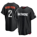 Trusc B.Orioles #2 Gunnar Henderson Player Black City Connect Home Game Stitched Jerseys