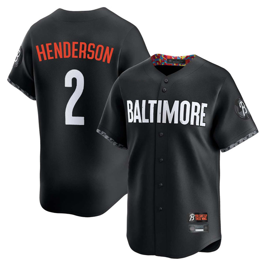 Trusc B.Orioles #2 Gunnar Henderson Player Black City Connect Limited Home Game Stitched Jerseys