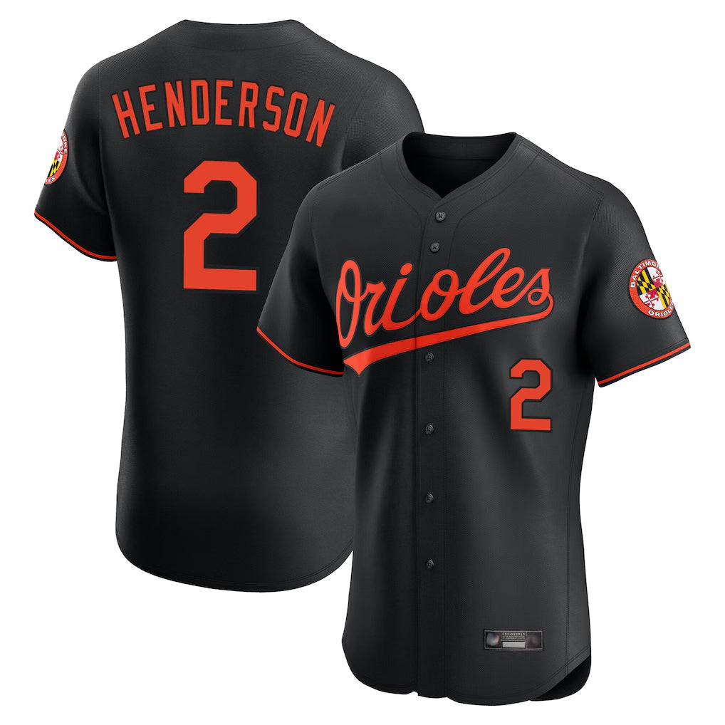 Trusc B.Orioles #2 Gunnar Henderson Player Black Limited Elite Home Game Stitched Jerseys