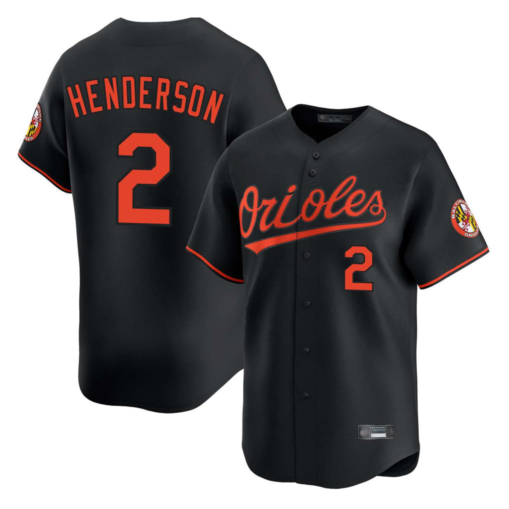 Trusc B.Orioles #2 Gunnar Henderson Player Black Limited Home Game Stitched Jerseys