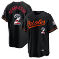 Trusc B.Orioles #2 Gunnar Henderson Player Black USA 250 Fourth of July Home Game Stitched Jerseys