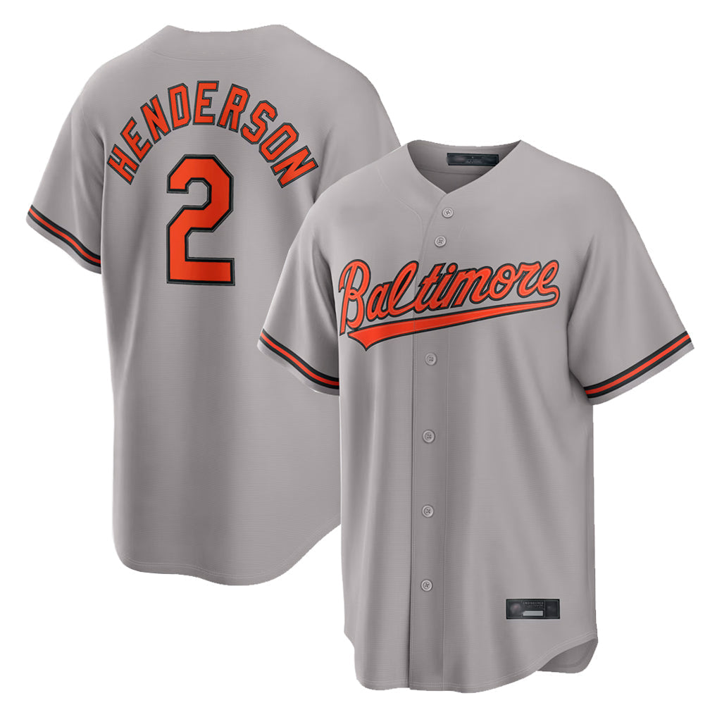 Trusc B.Orioles #2 Gunnar Henderson Player Gray Home Game Stitched Jerseys