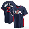 Trusc B.Orioles #2 Gunnar Henderson Player Navy USA 2026 World Classic Home Game Stitched Jerseys
