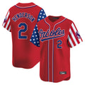 Trusc B.Orioles #2 Gunnar Henderson Player Red Independence Day Vapor Premier Limited Home Game Stitched Jerseys