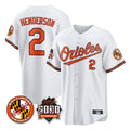 Trusc B.Orioles #2 Gunnar Henderson Player White 30th Anniversary of 2131 Home Game Stitched Jerseys