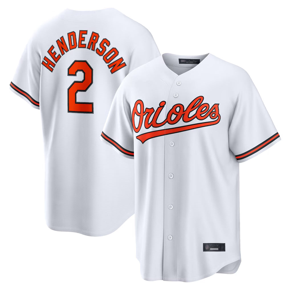 Trusc B.Orioles #2 Gunnar Henderson Player White Home Game Stitched Jerseys