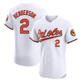 Trusc B.Orioles #2 Gunnar Henderson Player White Limited Elite Home Game Stitched Jerseys