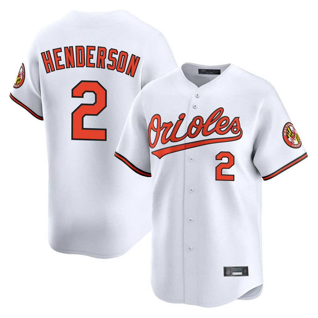 Trusc B.Orioles #2 Gunnar Henderson Player White Limited Home Game Stitched Jerseys