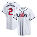 Trusc B.Orioles #2 Gunnar Henderson Player White USA 2026 World Classic Home Game Stitched Jerseys