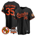 Trusc B.Orioles #35 Adley Rutschman Player Black 30th Anniversary of 2131 Home Game Stitched Jerseys