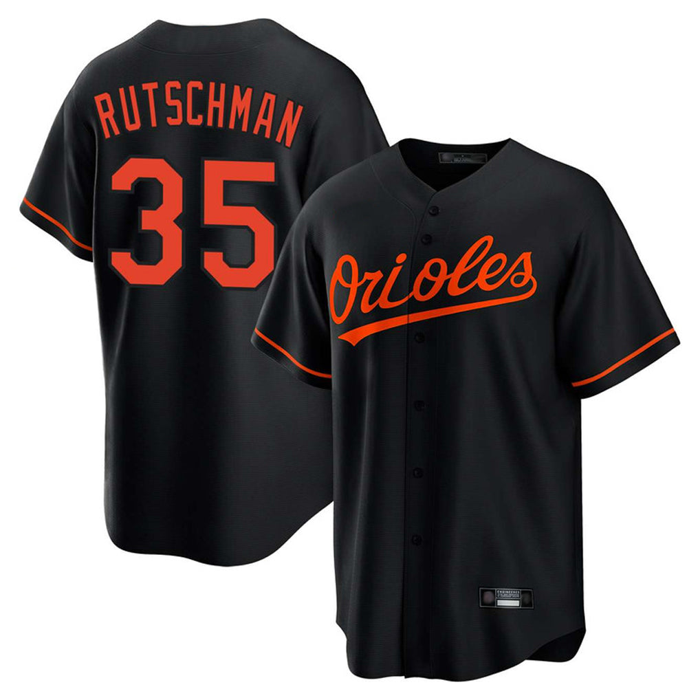 Trusc B.Orioles #35 Adley Rutschman Black Home Game Stitched Jerseys