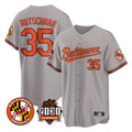 Trusc B.Orioles #35 Adley Rutschman Player Gray 30th Anniversary of 2131 Home Game Stitched Jerseys