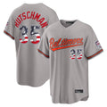 Trusc B.Orioles #35 Adley Rutschman Gray USA 250 Fourth of July Home Game Stitched Jerseys